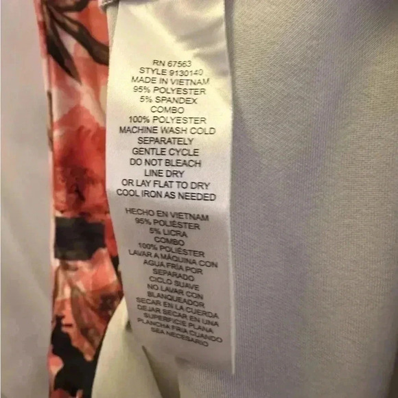 S.L. Fashions NWT!Sleeveless Dress Size 12 Pink Floral NEW Knee Length - Picture 5 of 10